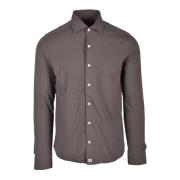 Katoen Elastaan Shirt Sonrisa , Brown , Heren