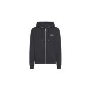 Katoenen Hoodie met Rits Sun68 , Black , Heren