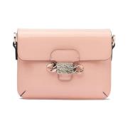 Minou-gekleurde Leren Tas Casadei , Pink , Dames