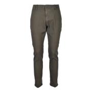 Katoen Elastaan Broek Dondup , Green , Heren