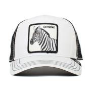 Animal Farm Trucker Pet Zwart/Wit Goorin Bros , White , Unisex