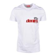 Katoenen T-shirt Diesel , White , Heren