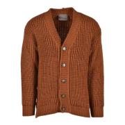 Stijlvolle Cardigan met Wolmix Gianni Lupo , Brown , Heren