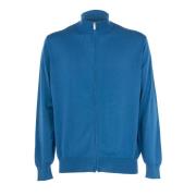 Lichtgewicht Zip Pullover voor mannen Cashmere Company , Blue , Heren