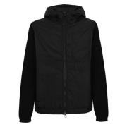 Nylon en wol retro jas Stone Island , Black , Heren