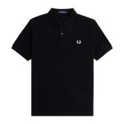 Gestreepte Kraag Slim Fit Polo Shirt Fred Perry , Black , Heren