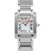 Pre-owned Stainless Steel watches Cartier Vintage , Pink , Dames