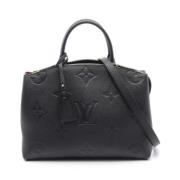 Pre-owned Leather handbags Louis Vuitton Vintage , Black , Dames