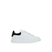 Witte lage sneakers met zwart suède Alexander McQueen , White , Dames