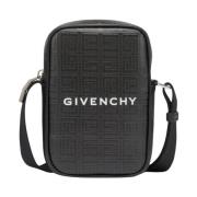 4G Coated Canvas Cross Bag Givenchy , Black , Heren