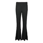 Elegante Viscose Blend Broek Malloni , Black , Dames