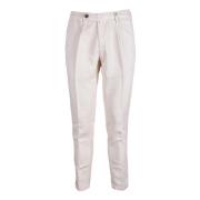 Casual Linnen Blend Broek Myths , White , Heren