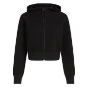 Zwarte Half Zip Hoodie Calvin Klein , Black , Dames