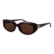 Stijlvolle zonnebril Am0469S Alexander McQueen , Brown , Dames