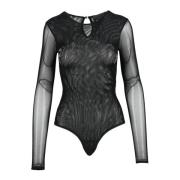 Stijlvolle Nylon Elastaan Body John Richmond , Black , Dames