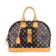 Pre-owned Canvas handbags Louis Vuitton Vintage , Black , Dames