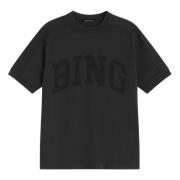 Retro Logo T-shirt Anine Bing , Gray , Dames