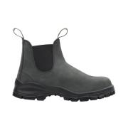 Rustieke Unisex Leren Chelsea Laarzen Blundstone , Black , Unisex