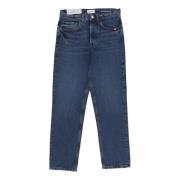 Straight Denim Heren Jeans Amish , Blue , Heren