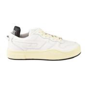 Leren Sneakers met Rubberen Zool Diesel , White , Heren