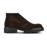 Bruine Suède Sneakers met Zacht Voetbed Hogan , Brown , Heren