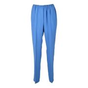 Elegante Viscose Acetaat Broek Mauro Grifoni , Blue , Dames