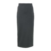 Grijze Stretch Viscose Pencil Rok Pinko , Gray , Dames