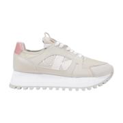 Lente/Zomer Dames Sneakers Collectie Calvin Klein Jeans , Beige , Dame...