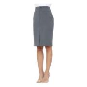 Grijze Knielengte Rok Damesmode Patrizia Pepe , Gray , Dames