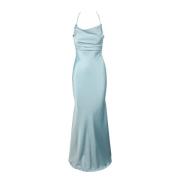 Damesjurk Polyester Elegante Stijl Actualee , Blue , Dames