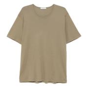 Casual Katoenen T-shirt Lemaire , Green , Heren