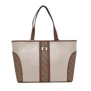 Stijlvolle Big-bag met Logo en Handvatten Guess , Beige , Dames