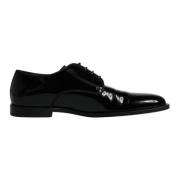 Zwarte leren Derby-formele schoenen Dolce & Gabbana , Black , Heren