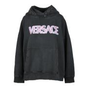 Katoenen Collectie Maglia T-shirt Versace , Black , Dames