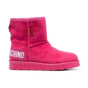 Fuchsia platte schoenen met logodetail Love Moschino , Pink , Dames