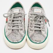 Pre-owned Fabric sneakers Gucci Vintage , Gray , Dames