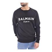 Zwarte Sweatshirts - Regular Fit, Ronde hals, Lange mouwen Balmain , B...