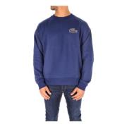 Blauwe Sweaters met Lacoste Live Logo Lacoste , Blue , Heren