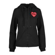 Katoen Elastaan Sweater Love Moschino , Black , Dames