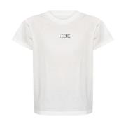 Wit Katoenen Jersey Crew Neck T-shirt MM6 Maison Margiela , White , Da...