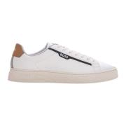 Leren Sneakers met Veters Boss , White , Heren