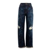 Gescheurde Barbra 4 Boy Jeans Vrouwen Pinko , Blue , Dames