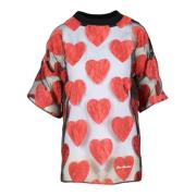 Stijlvolle Gebreide Top met Viscose Love Moschino , Multicolor , Dames