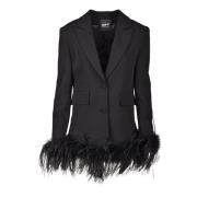 Elegante Jas in Polyester Elastaan Mix Giulia N Couture , Black , Dame...