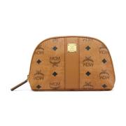 Aren Cosmetische Tas in Visetos MCM , Brown , Dames