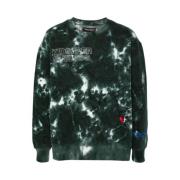 Groene Tie-Dye Sweater met Ronde Hals KidSuper Studios , Green , Heren