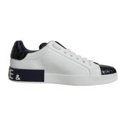 Logo Portofino Sneaker Schoenen Zwart Wit Dolce & Gabbana , White , He...