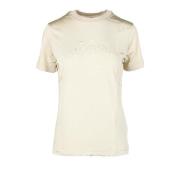 Casual Viscose Katoen T-shirt Diesel , Beige , Dames