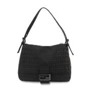 Pre-owned Canvas shoulder-bags Fendi Vintage , Black , Dames