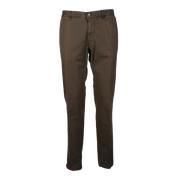 Katoen Elastaan Broek Incotex , Brown , Heren